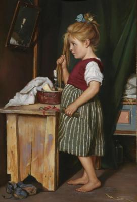 Girl before a mirror