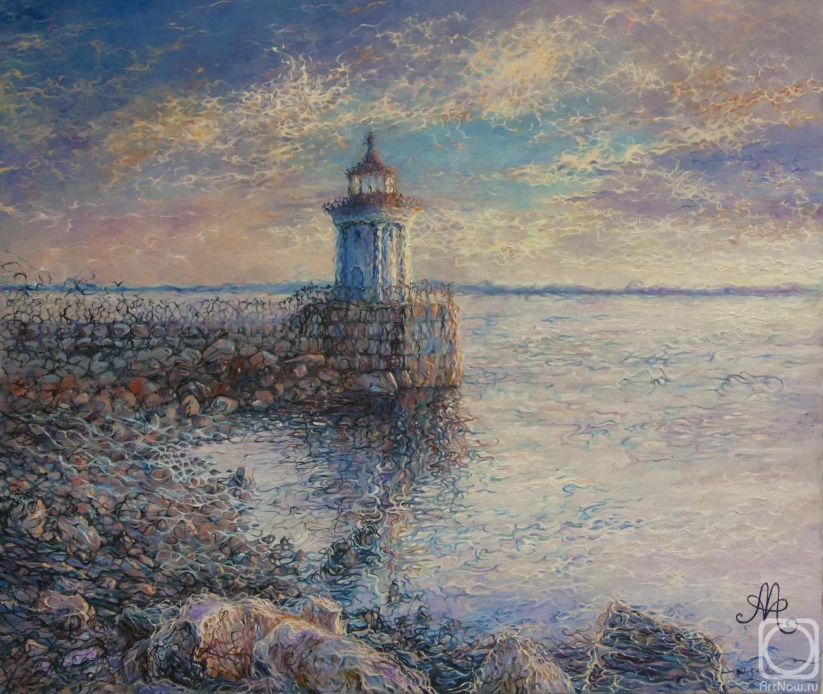 Abramova Anna. Lighthouse at dawn
