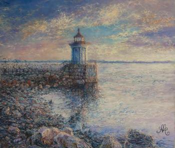 Lighthouse at dawn. Abramova Anna