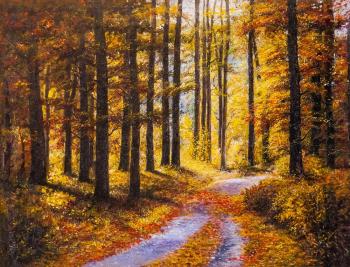 Walking through the autumn forest. Kamskij Savelij