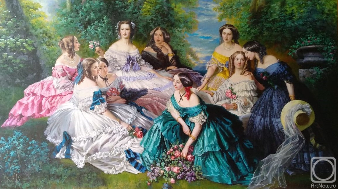 Kamskij Savelij. Copy of the picture F.K. Winterhalter. Empress Eugene surrounded by maids of honor