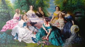 Copy of the picture F.K. Winterhalter. Empress Eugene surrounded by maids of honor. Kamskij Savelij