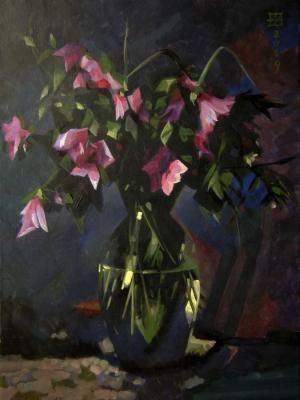 Flowers in a glass vase. Andrianov Andrey