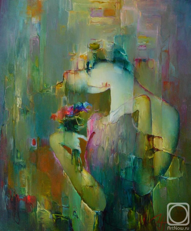 Shamykaev Pavel. Girl with flowers