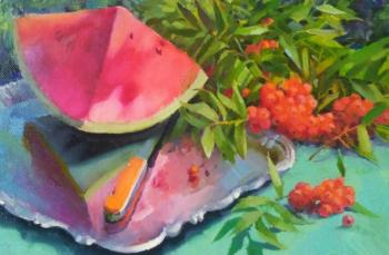 Still life with watermelon