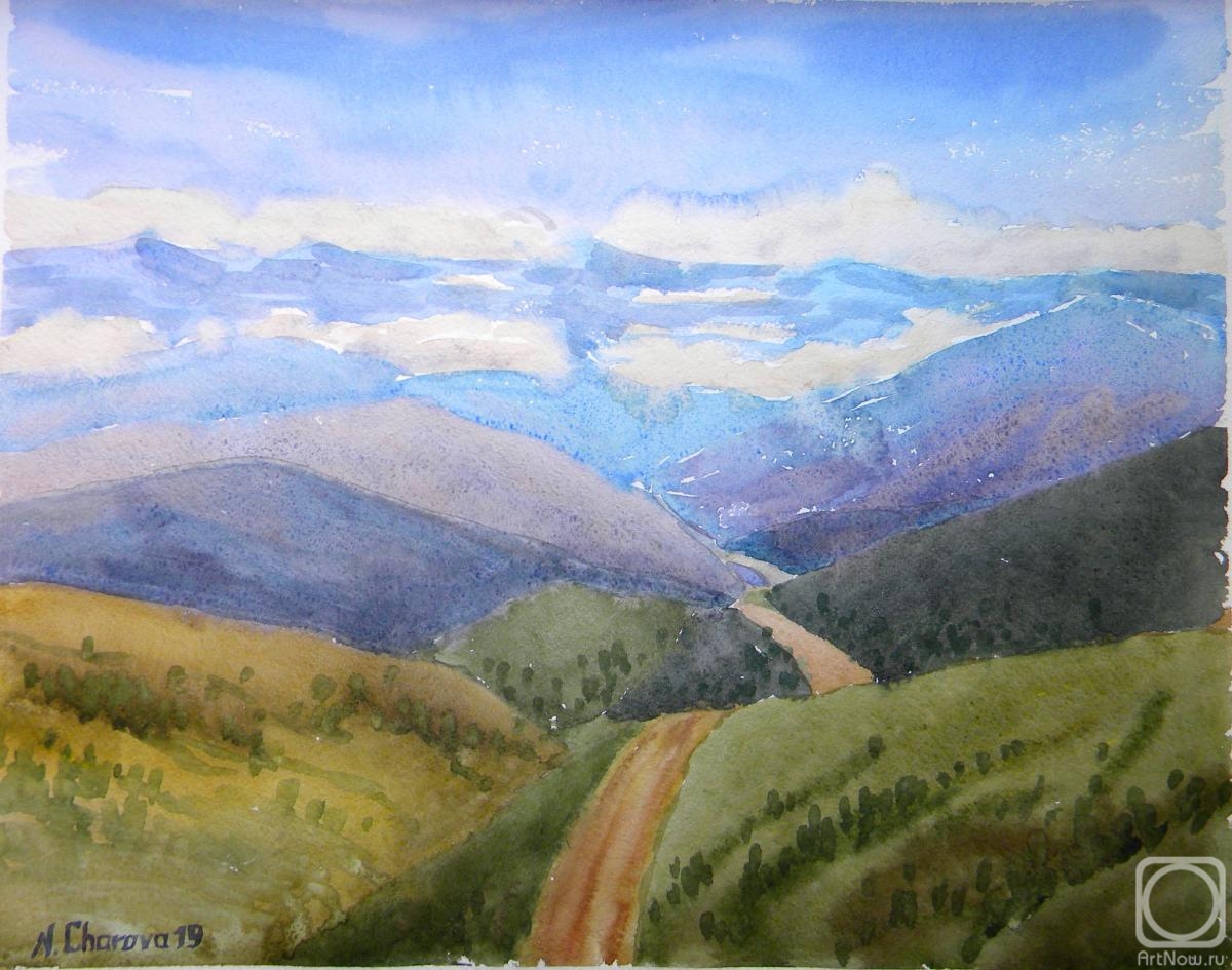 Charova Natali. The road in the mountains