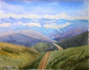 The road in the mountains. Charova Natali