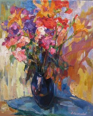 Bouquet with Turkish carnation and lilies. Bocharova Anna