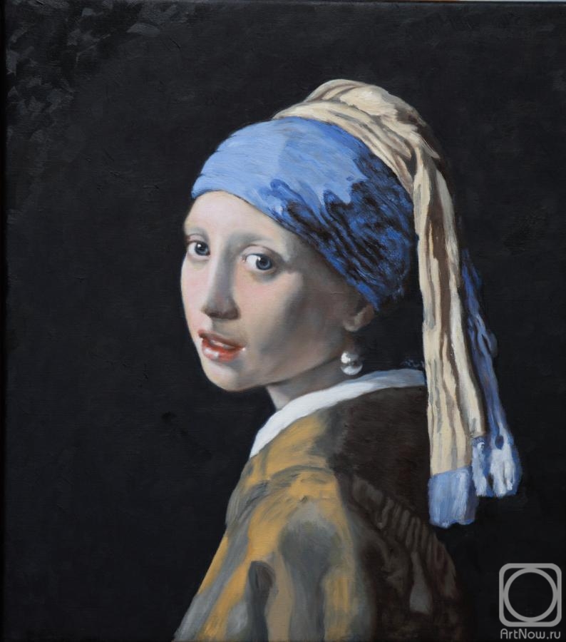 Soloviev Leonid. Girl with a pearl earring
