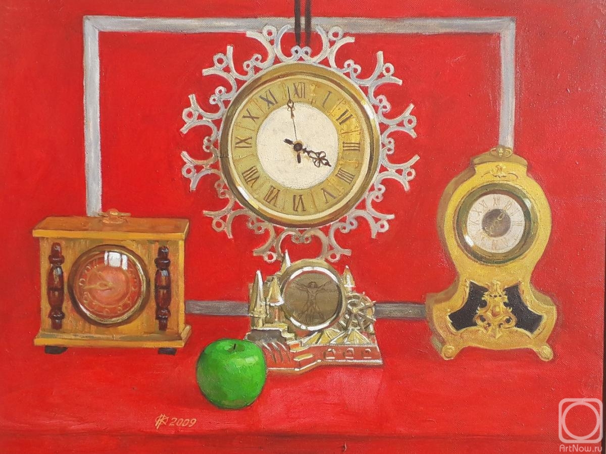 Fedoseev Konstantin. Still life with a clock
