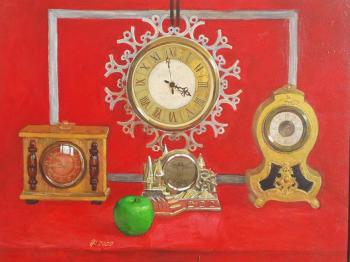 Still life with a clock. Fedoseev Konstantin