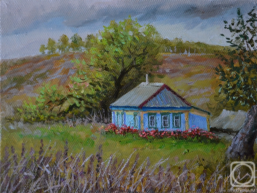 Bakaeva Yulia. House at the end of the village (etude)