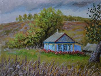 House at the end of the village (etude) (New Usad). Bakaeva Yulia