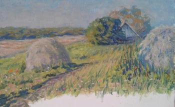 Haystacks on the meadow. Gubarev Aleksandr