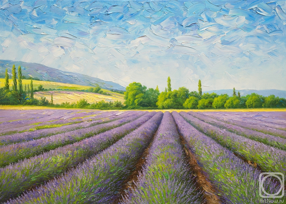 Zhaldak Edward. Landscape with lavender