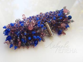 Bracelet "Night flowers" (Stylish Bracelet). Lavrova Elena
