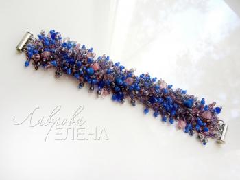 Bracelet "Night flowers" (Stylish Bracelet). Lavrova Elena