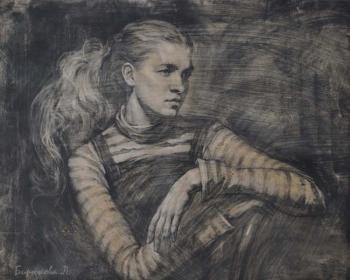 Portrait of a girl (Woman Portrait With Hands). Biryukova Lyudmila