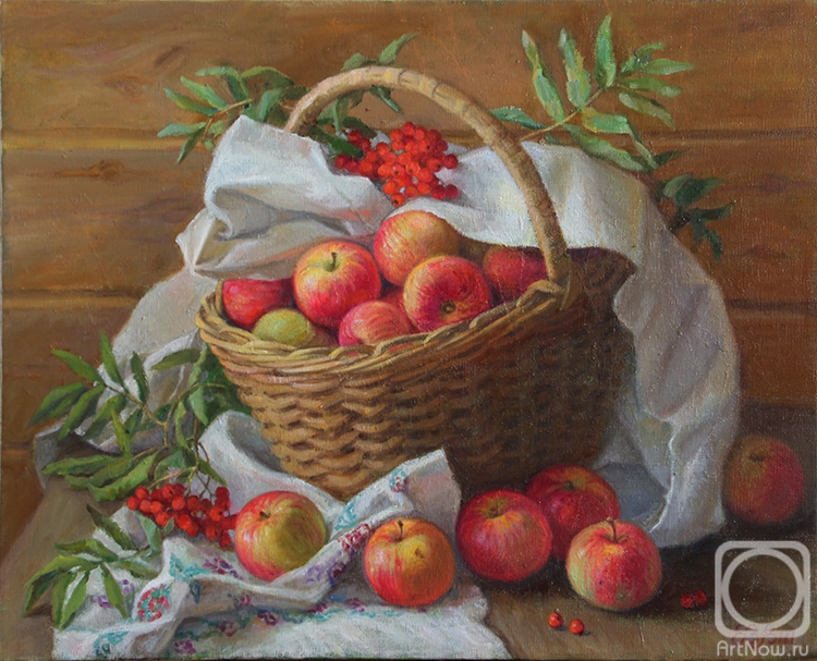 Shumakova Elena. Basket with apples