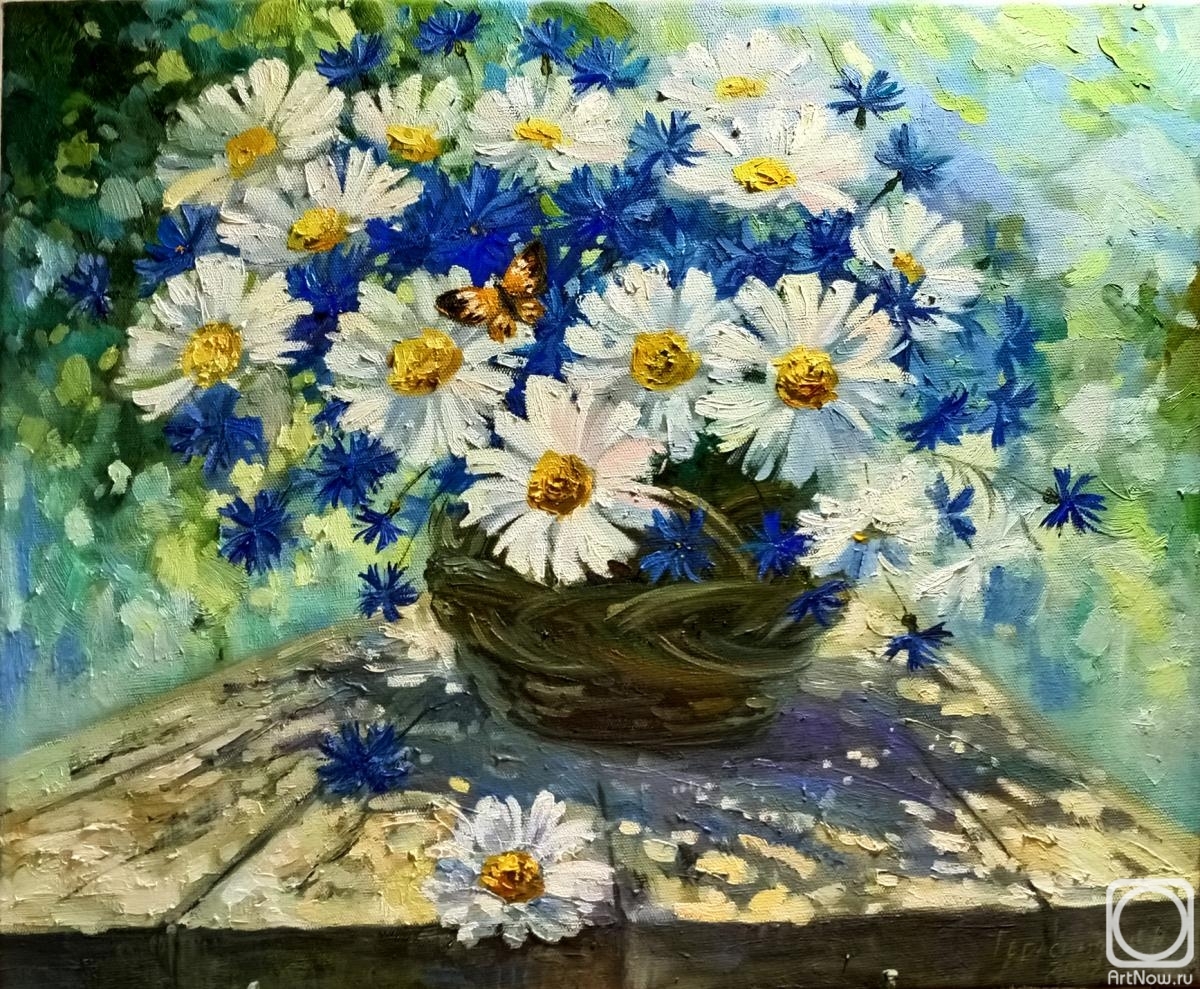 Gerasimova Natalia. Cornflowers- daisies