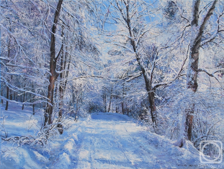 Vokhmin Ivan. Winter forest road