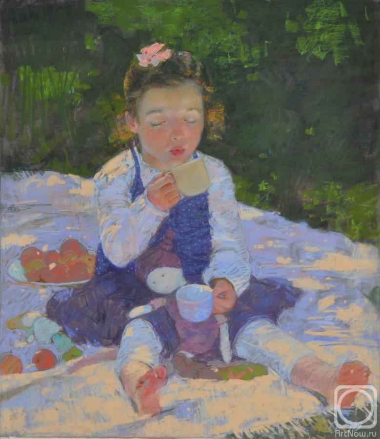 Lapygina Anna. A doll's picnic on the grass