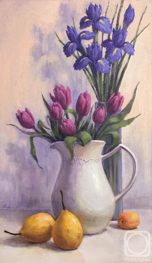 Shchepetnova Natalia. Irises and tulips