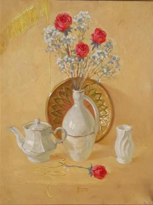 Still life with roses. Fedoseev Konstantin