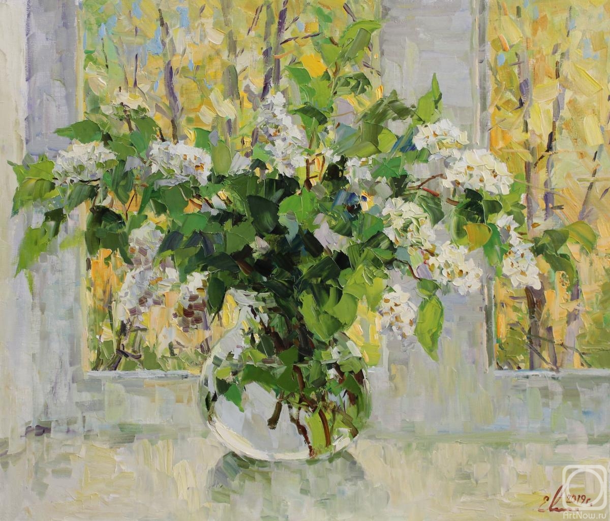 Malykh Evgeny. Bouquet of bird-cherry tree flowers