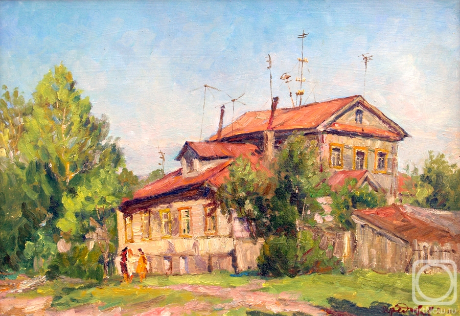 Fedorenkov Yury. Evening. Old house in Staritsa