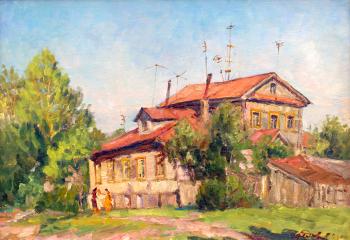 Evening. Old house in Staritsa. Fedorenkov Yury