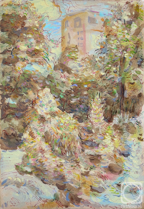 Chistov Ivan. View of the city from the Apothecary Garden. VI