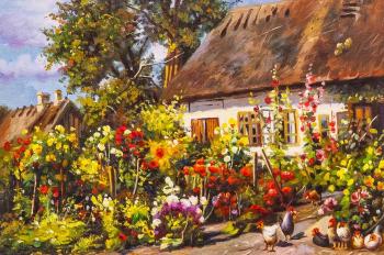 Copy of the painting by Mensted Peter Merck. In the Flowering Courtyard. Kamskij Savelij