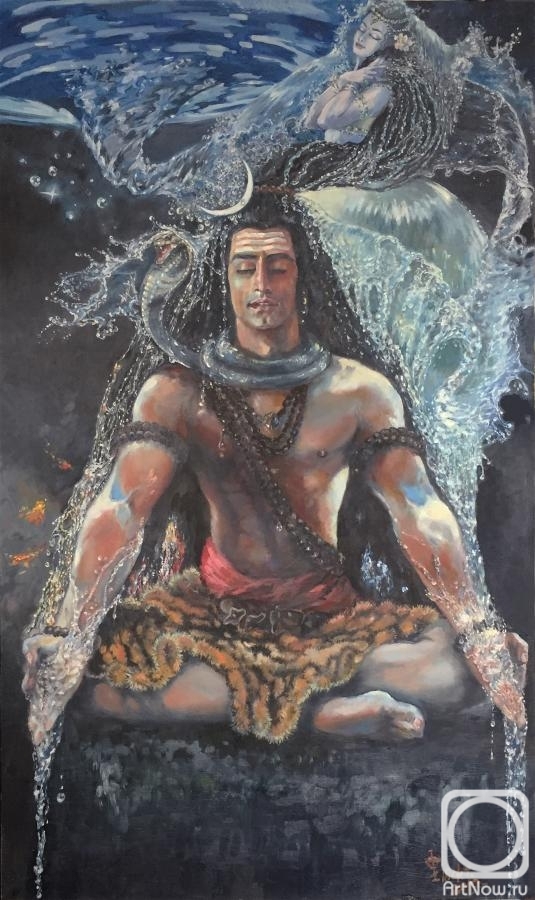 Lievsky Felix. Celestial Ganga descends upon Shiva's hair to flow over the Earth