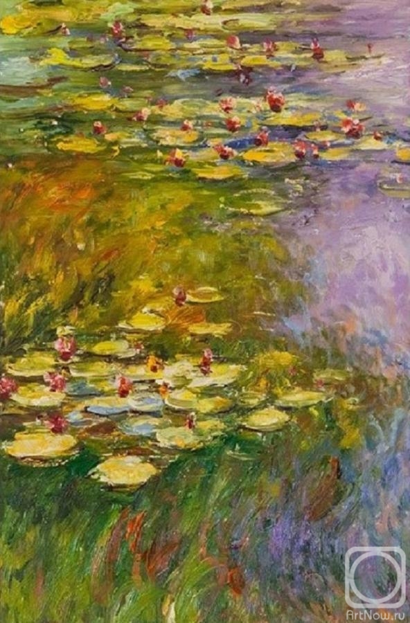 Kamskij Savelij. Water Lilies N36 , a copy painting by Claude Monet