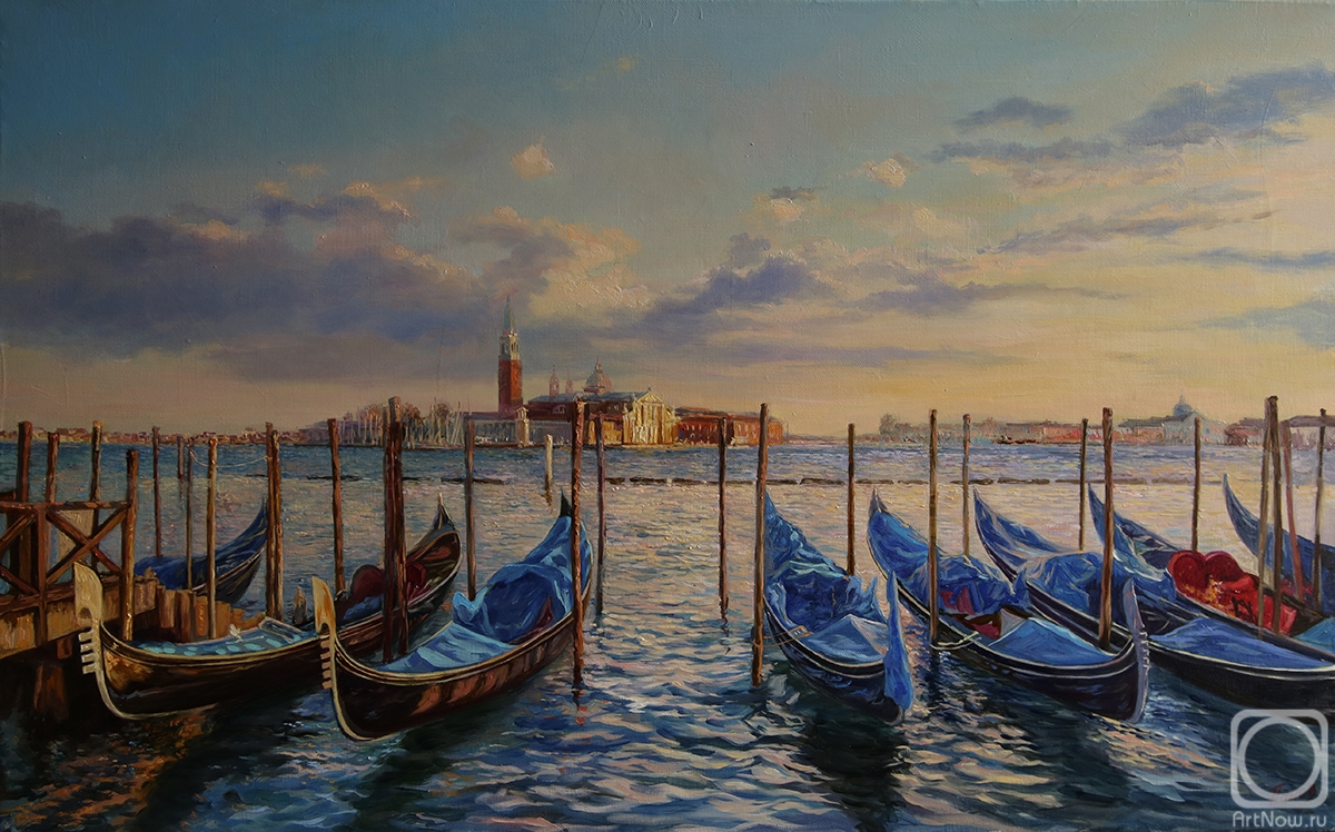 Panov Eduard. Venetian gondolas