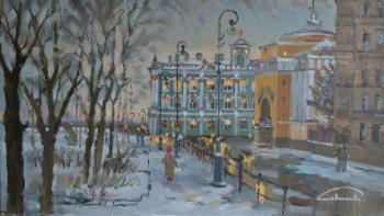 Winter evening in St. Petersburg (Arch Lights). Savenkova Lyubov