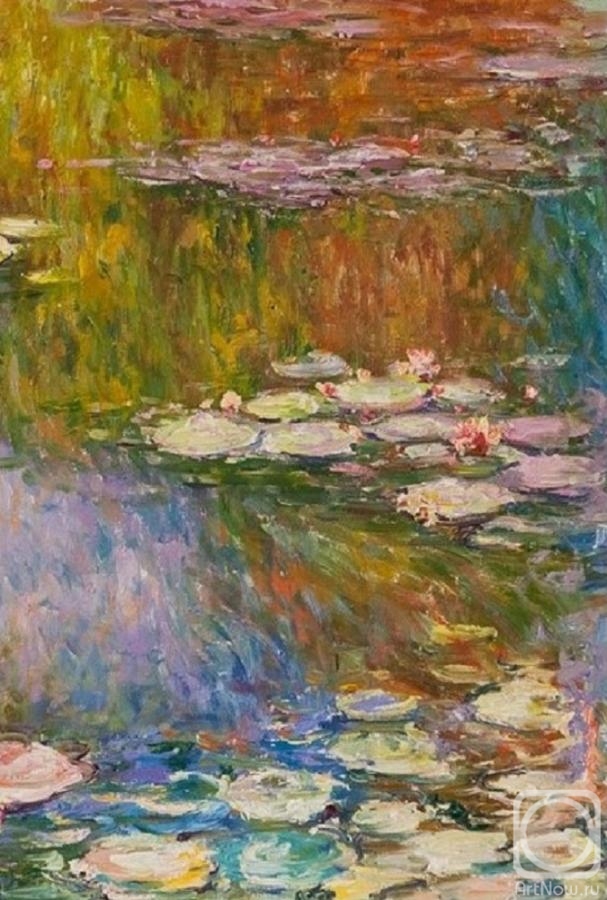 Kamskij Savelij. Water Lilies N37 , a copy painting by Claude Monet