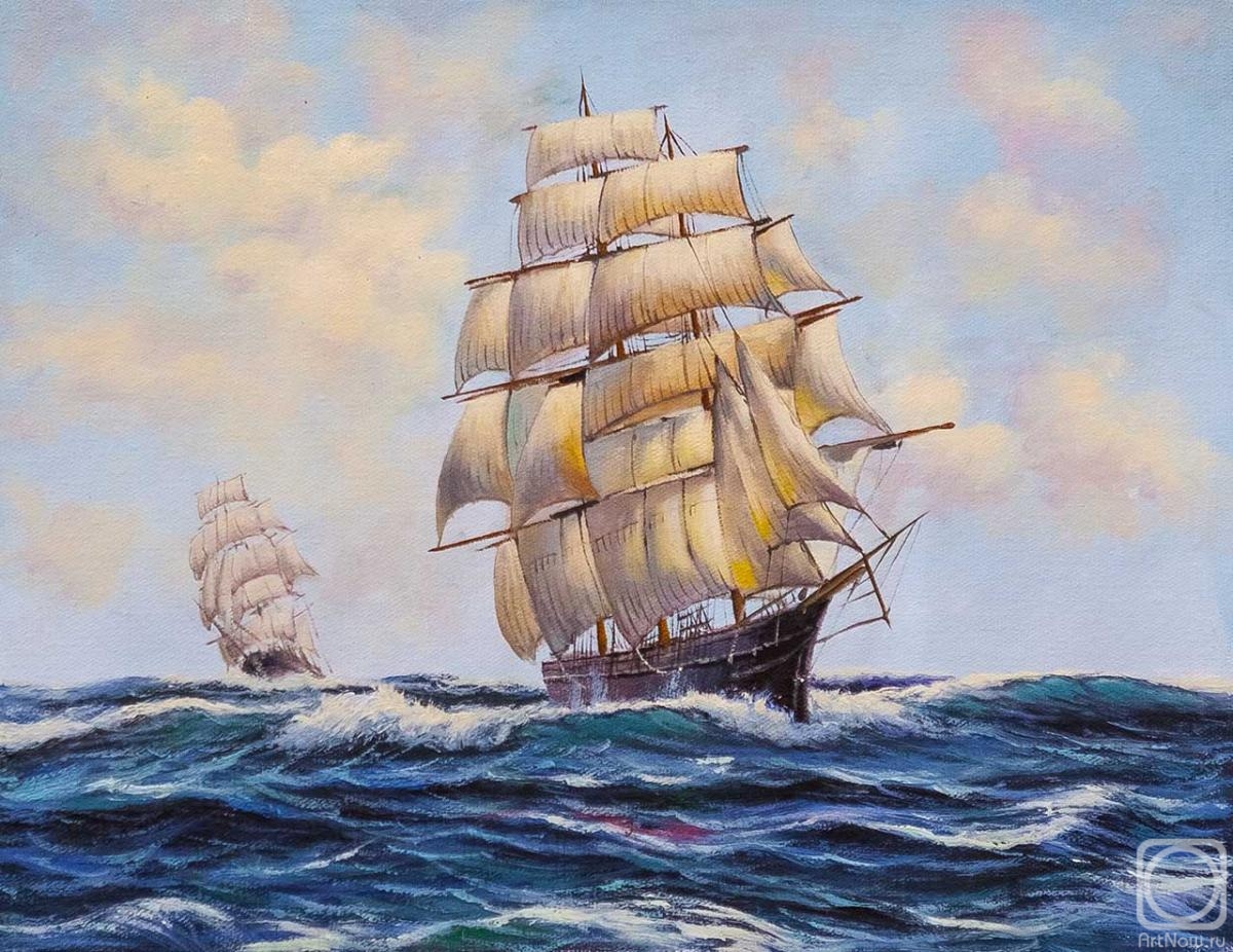 Lagno Daria. Sailboats. Full sail N2