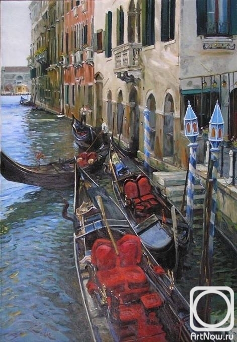 Ershov Vladimir. Er 1431 :: Venice.Gondolas on the canal