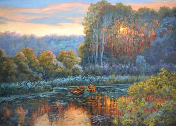 The sunset over the water (  ). Panov Eduard