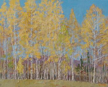 Among the autumn birches