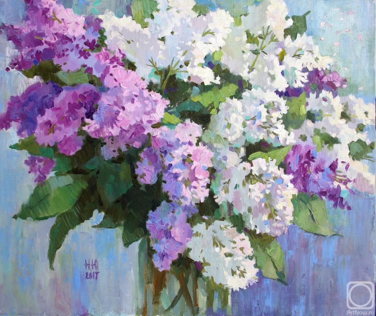 Nepokytaya Julia. Bouquet with white lilac