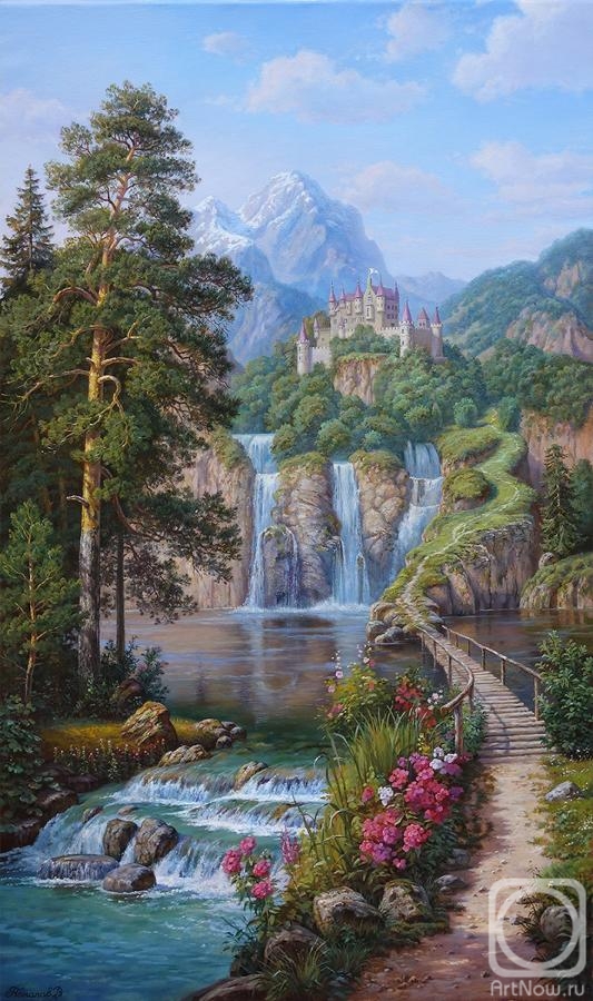 Potapov Vitaliy. Landscape with castle