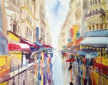 Paris, July rain. Mikhalskaya Katya