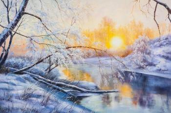 A frosty morning at dawn. Romm Alexandr