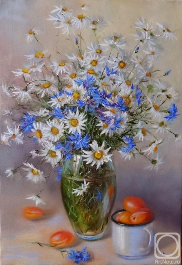 Razumova Svetlana. Daisies and cornflowers