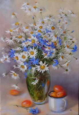 Daisies and cornflowers. Razumova Svetlana