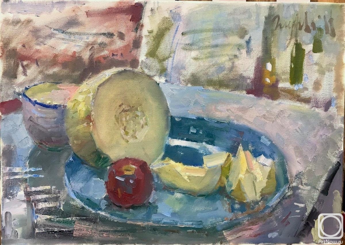 Zhmurko Anton. Melon on an abstract background