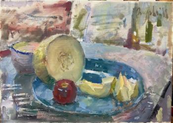 Melon on an abstract background. Zhmurko Anton